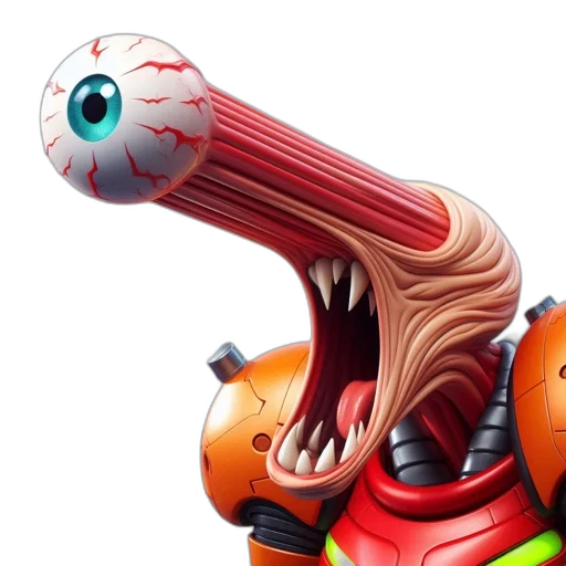 creature, robot, staff, weapon transparent PNG cut-out