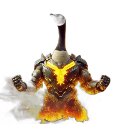 robot, dragon, weapon, staff transparent PNG cut-out