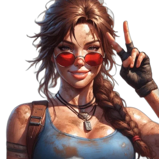 face, comic book art, cyberpunk, fantasy art transparent PNG cut-out