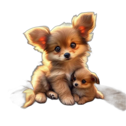 animal, photorealistic, watercolor, oil painting transparent PNG cut-out