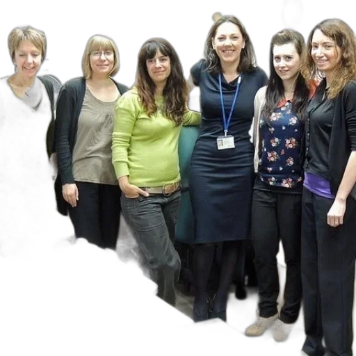 staff, group, women, stand transparent PNG cut-out
