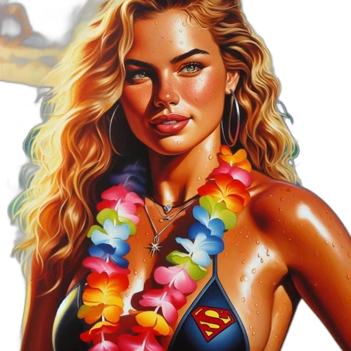 jewelry, face, photorealistic, oil painting transparent PNG cut-out