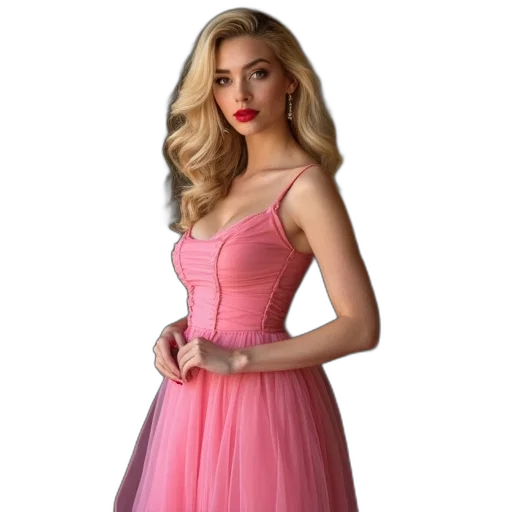 dress, photorealistic, concept art, 3d render transparent PNG cut-out