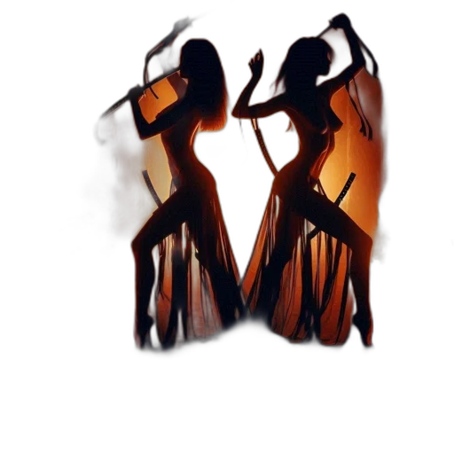dress, shoes, mask, staff transparent PNG cut-out