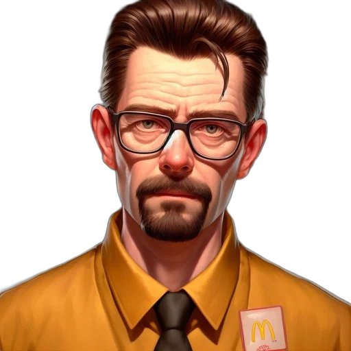 face, jacket, staff, robot transparent PNG cut-out