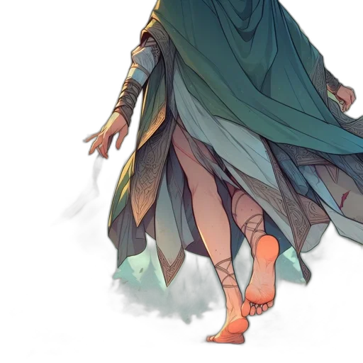 dress, sword, dragon, staff transparent PNG cut-out