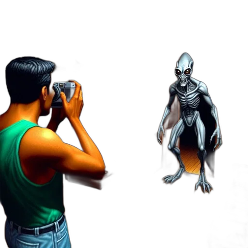 robot, creature, mask, weapon transparent PNG cut-out