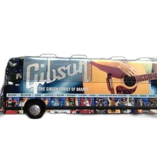 colorful, bus, gibson, logo transparent PNG cut-out