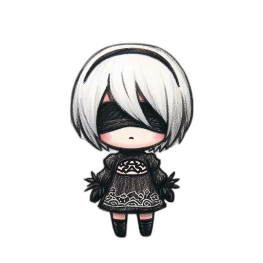 mask, creature, dress, staff transparent PNG cut-out