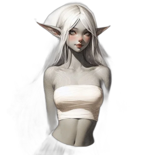 dress, mask, creature, staff transparent PNG cut-out