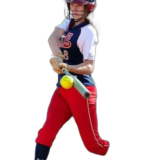 female, softball, player, red transparent PNG cut-out