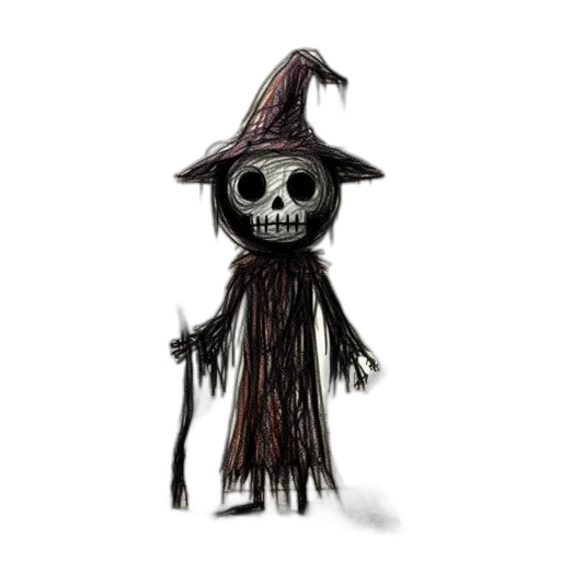 hat, staff, creature, mask transparent PNG cut-out