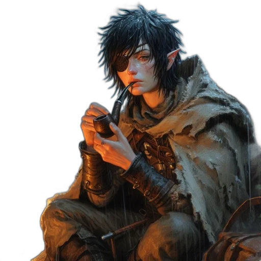 dragon, staff, sword, fantasy art transparent PNG cut-out