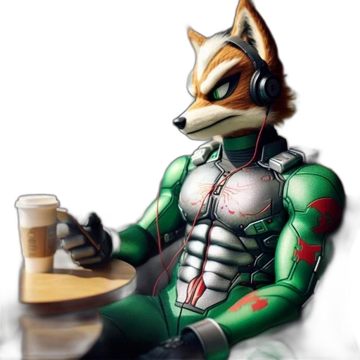 robot, jacket, animal, cyberpunk transparent PNG cut-out
