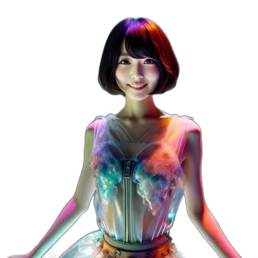 dress, robot, concept art, 3d render transparent PNG cut-out