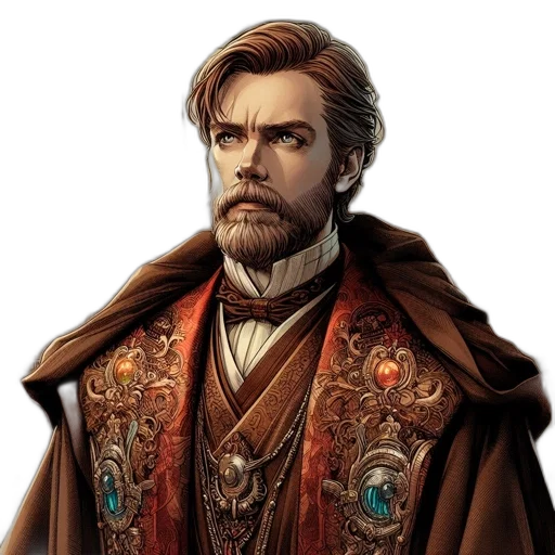 jacket, staff, face, concept art transparent PNG cut-out