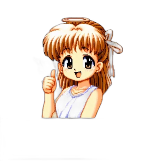staff, hat, hair, pixel art transparent PNG cut-out