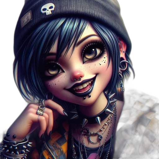 face, jewelry, fantasy art, photorealistic transparent PNG cut-out
