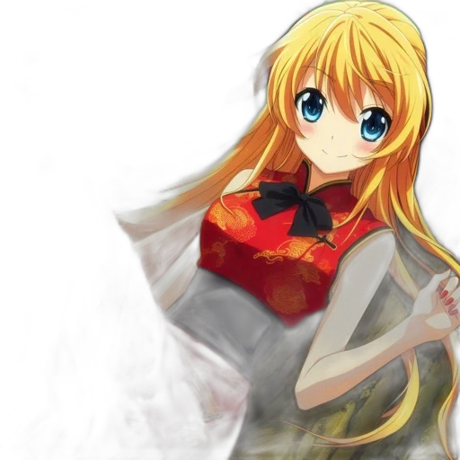 dress, anime, photorealistic, pixel art transparent PNG cut-out