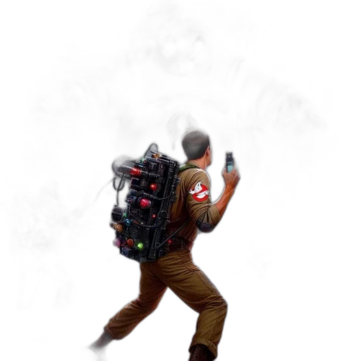 jacket, weapon, staff, creature transparent PNG cut-out