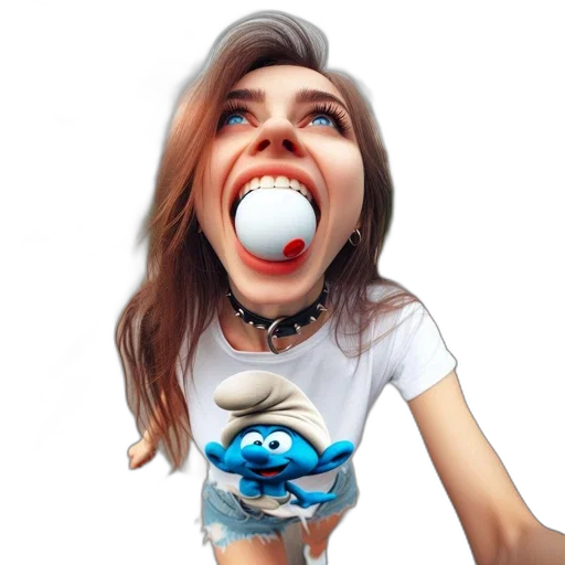 creature, face, staff, photorealistic transparent PNG cut-out