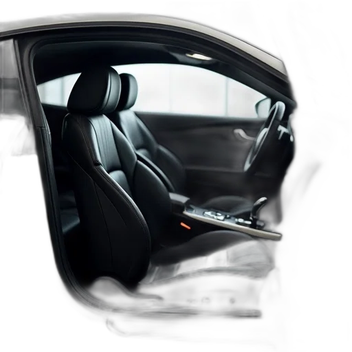 car, 3d render, interior, door transparent PNG cut-out