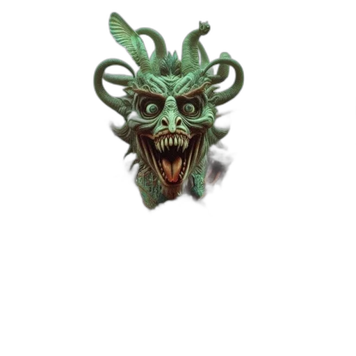 mask, creature, dragon, face transparent PNG cut-out