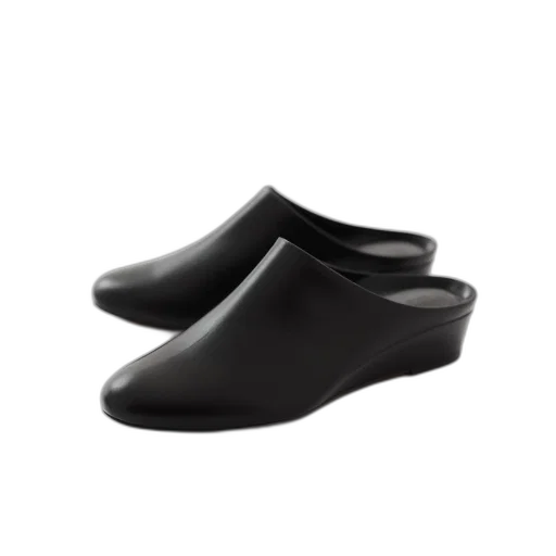 shoes, image, black, wedge transparent PNG cut-out