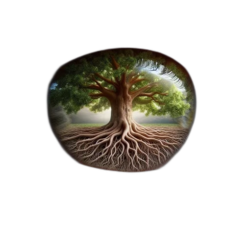 tree, hair, face, staff transparent PNG cut-out