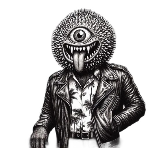 jacket, mask, creature, robot transparent PNG cut-out