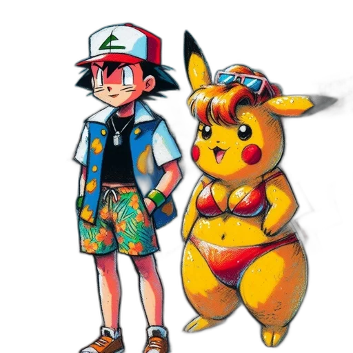 hat, concept art, watercolor, pixel art transparent PNG cut-out