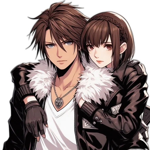 jacket, anime, pixel art, concept art transparent PNG cut-out