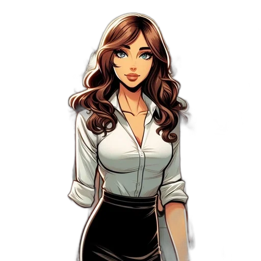 staff, dress, cartoon, comic book art transparent PNG cut-out