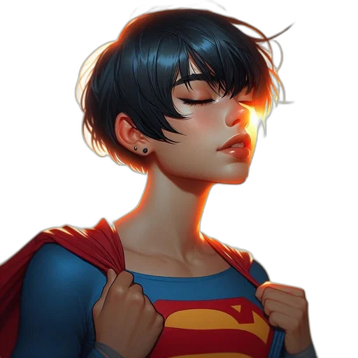 face, comic book art, concept art, fantasy art transparent PNG cut-out