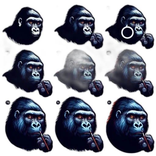 animal, concept art, pixel art, photorealistic transparent PNG cut-out