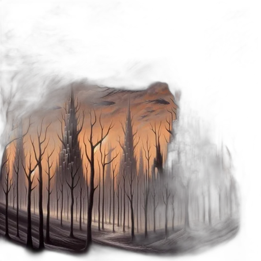 tree, mask, creature, concept art transparent PNG cut-out