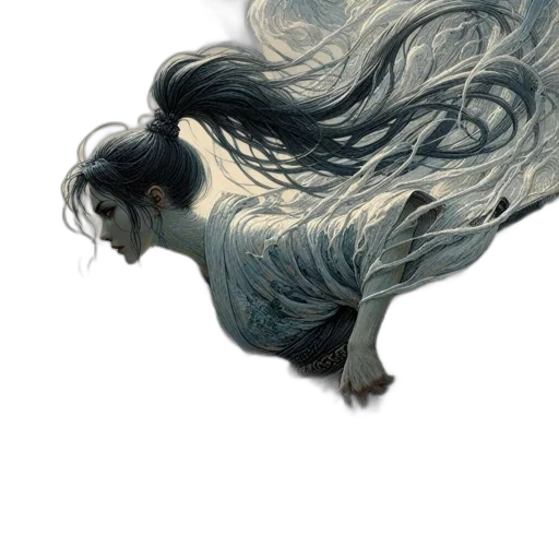 dragon, hair, creature, animal transparent PNG cut-out