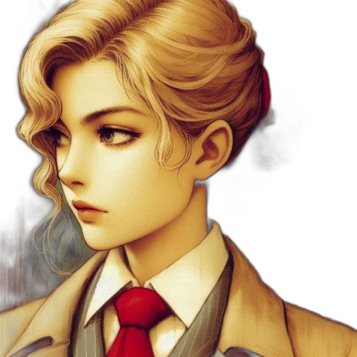 face, staff, comic book art, photorealistic transparent PNG cut-out