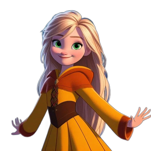 dress, jacket, face, staff transparent PNG cut-out