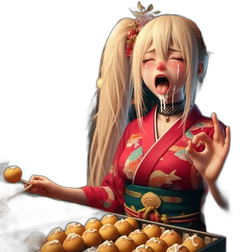food, concept art, anime, photorealistic transparent PNG cut-out