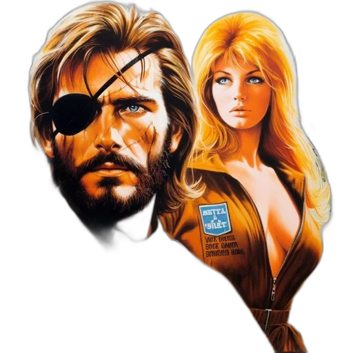 jacket, weapon, mask, comic book art transparent PNG cut-out