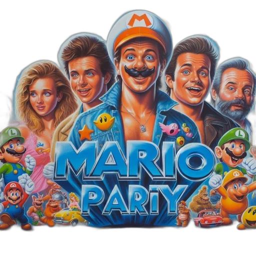 concept art, mario, party, movie transparent PNG cut-out