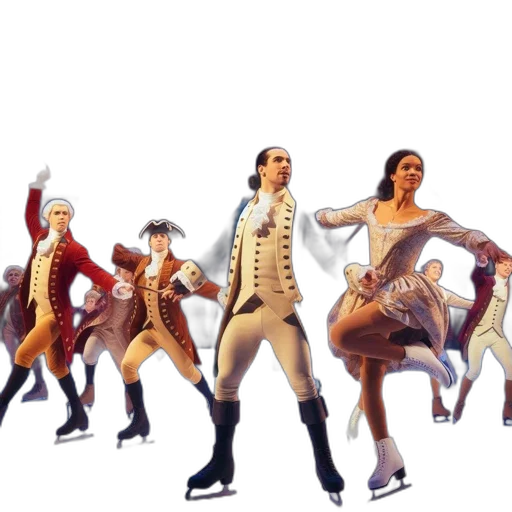 concept art, ice, skaters, 18th-century transparent PNG cut-out