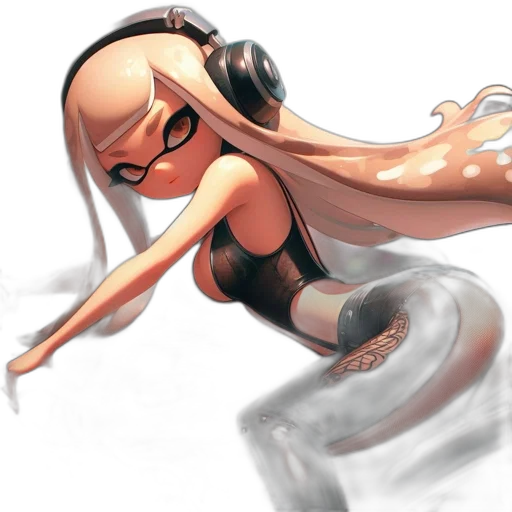 weapon, hair, dress, robot transparent PNG cut-out