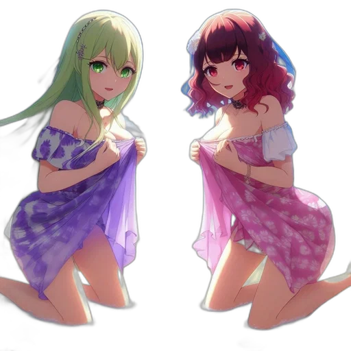 dress, anime, pixel art, concept art transparent PNG cut-out