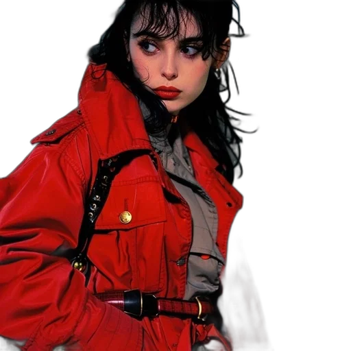 jacket, face, weapon, staff transparent PNG cut-out