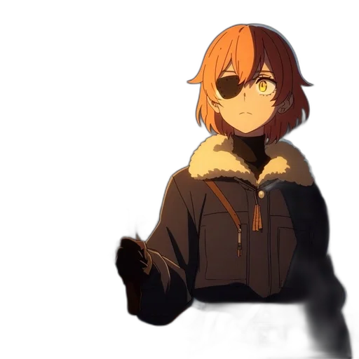 jacket, mask, face, staff transparent PNG cut-out