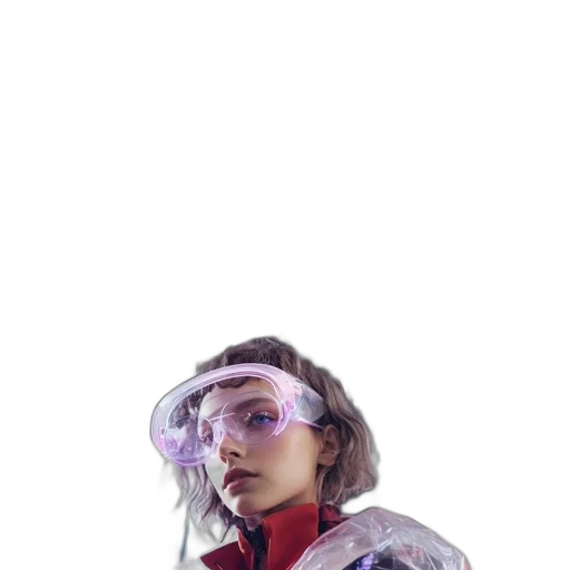 jacket, face, robot, staff transparent PNG cut-out