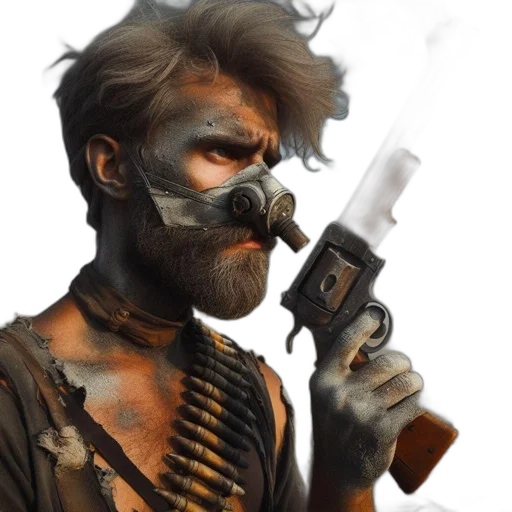 weapon, mask, concept art, comic book art transparent PNG cut-out