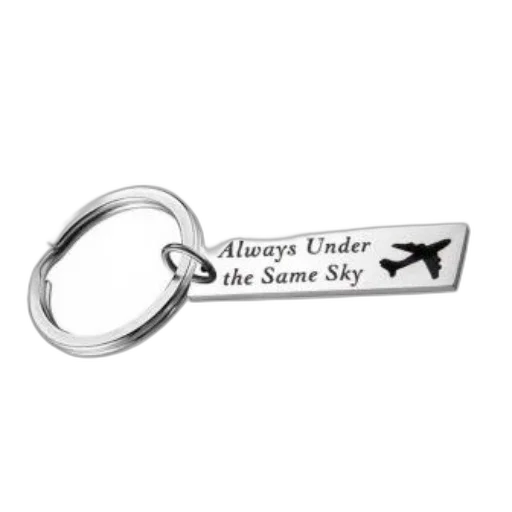 jewelry, silver, keychain, plane transparent PNG cut-out